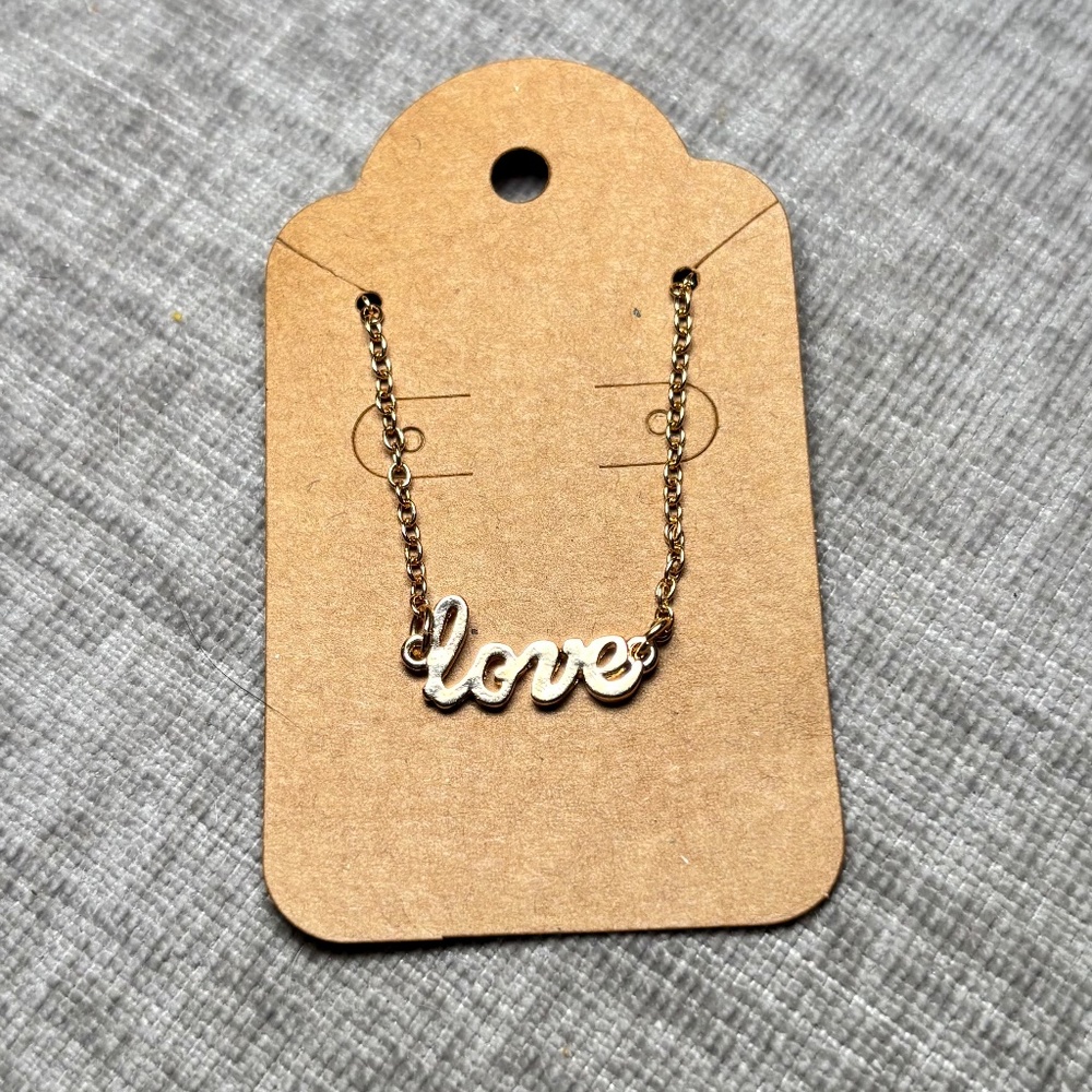 Women’s Gold Tone Love Anklet 9.5 Inches